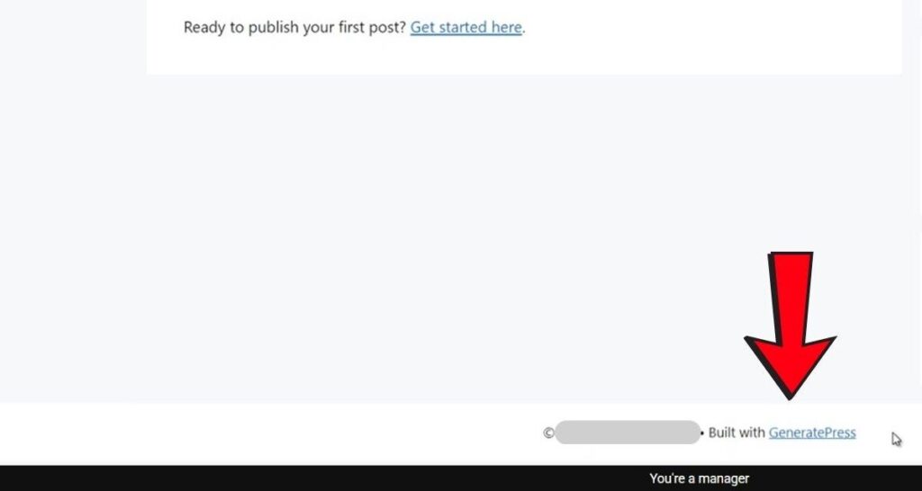 Remove-“Built-with-GeneratePress”-Copyright-Message-from-Website-footer-bar